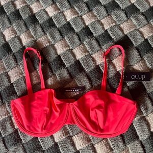 NWT CUUP balconette bikini swim top